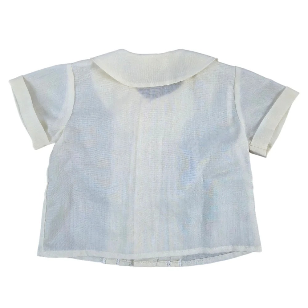 Vintage Nana’s Pet Baby Outfit 0–3 Months – JCPenney Exclusive – Cream Suspender